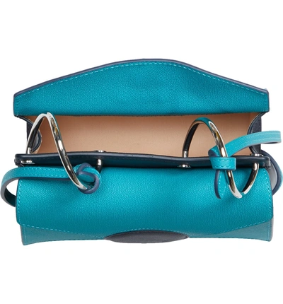 Shop Danse Lente Mini Phoebe Leather Bag - Blue/green In Turquoise