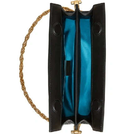 Shop Gucci Small Linea Chain Shoulder Bag In Nocciola/ Nero/ Vert Red Vert