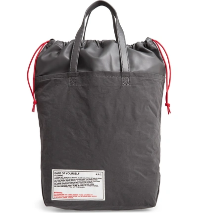 Shop Apc Cabas Manuel De Savoir Vivre Tote In Anthracite