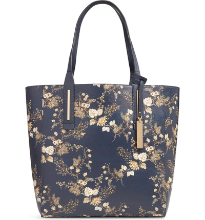 Vince Camuto Fran Reversible Leather Tote - Blue In Navy Multi