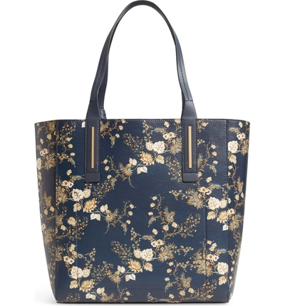 Vince Camuto Fran Reversible Leather Tote - Blue In Navy Multi