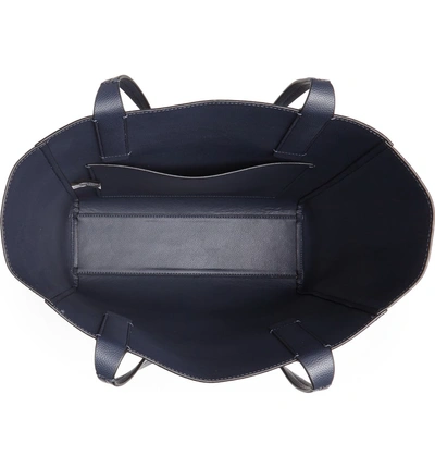 Vince Camuto Fran Reversible Leather Tote - Blue In Navy Multi