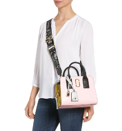 Shop Marc Jacobs Little Big Shot Leather Tote - Pink In Baby Pink Multi