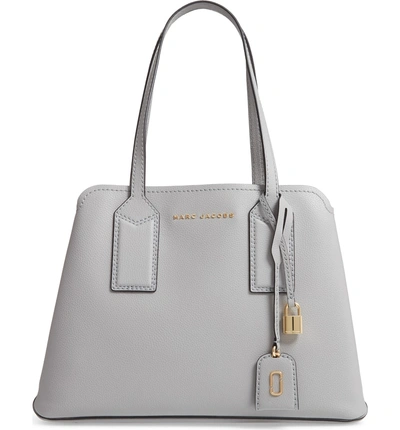 Shop Marc Jacobs The Editor Leather Tote - Grey In Griffin