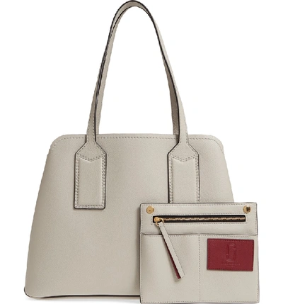 Shop Marc Jacobs The Editor Leather Tote - White In Dust