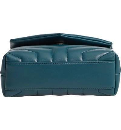 Shop Saint Laurent Toy Loulou Calfskin Leather Crossbody Bag - Blue/green In Dark Turquoise