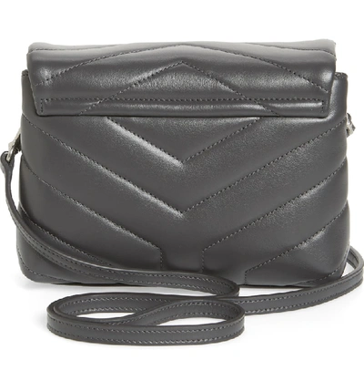 Shop Saint Laurent Toy Loulou Calfskin Leather Crossbody Bag In Storm