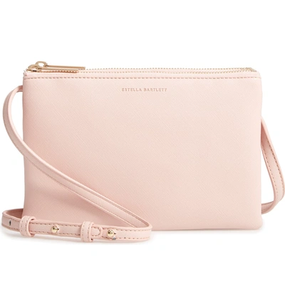 Shop Estella Bartlett Double Faux Leather Crossbody Bag - Pink In Blush
