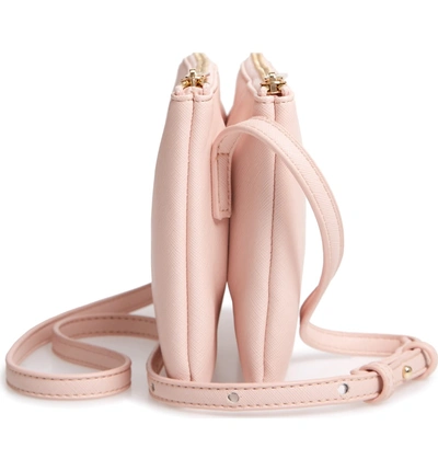 Shop Estella Bartlett Double Faux Leather Crossbody Bag - Pink In Blush