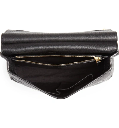 Shop Tory Burch Chelsea Flap Leather Shoulder Bag - Black In Black Core