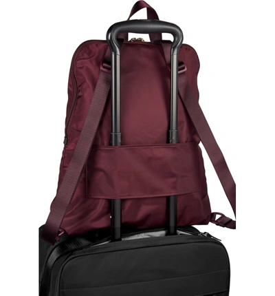 Shop Tumi Voyageur - Just In Case Nylon Travel Backpack - Burgundy In Maroon