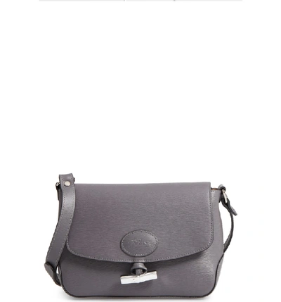 Longchamp Roseau Leather Crossbody Bag - Grey