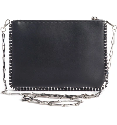 Shop Paco Rabanne Calfskin Leather Crossbody Bag - Black