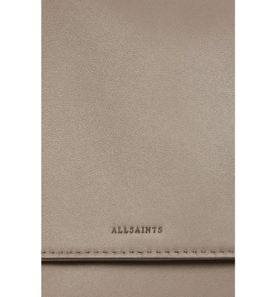Shop Allsaints Fin Leather Backpack - Brown In Almond Brown