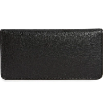 Shop Tory Burch Kira Leather Envelope Clutch In Black