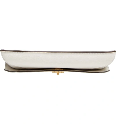 Shop Tory Burch Kira Leather Envelope Clutch In Birch