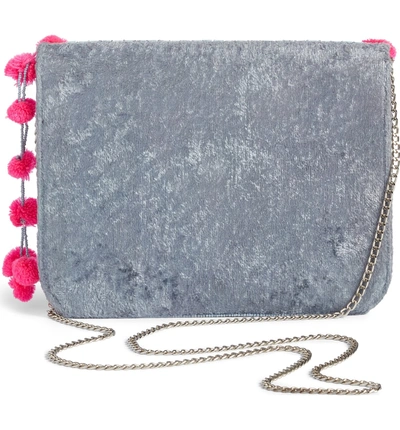 Shop Area Stars Mariah Beaded Clutch - Blue In Blue/ Pink