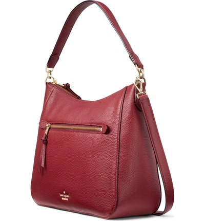 Shop Kate Spade Jackson Street - Quincy Leather Hobo - Red In Fig Jam
