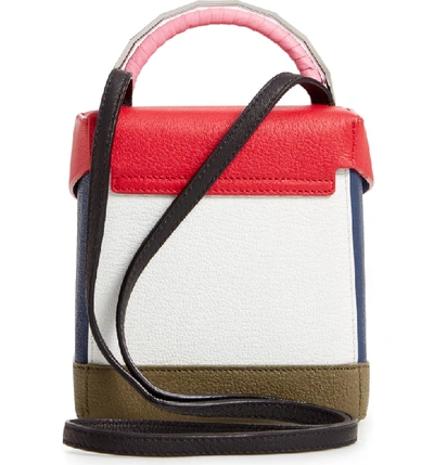 Shop The Volon Basic Alice Leather Box Bag - Red In Red/ White