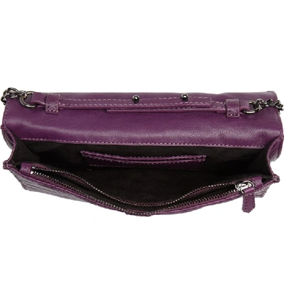 Shop Botkier Dakota Quilted Leather Clutch - Purple In Winter Purple