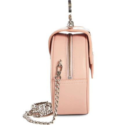 Shop Okhtein Mini Dome Crossbody Clutch - Pink In Nude X Silver