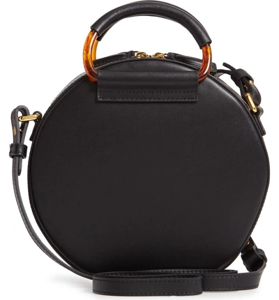 Shop Kurt Geiger Harriet Leather Circle Crossbody Bag In Black