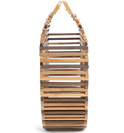 Shop Cult Gaia Small Ark Bamboo Handbag - Brown In Multi