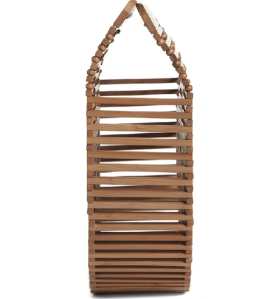 Shop Cult Gaia Small Ark Bamboo Handbag In Chestnut