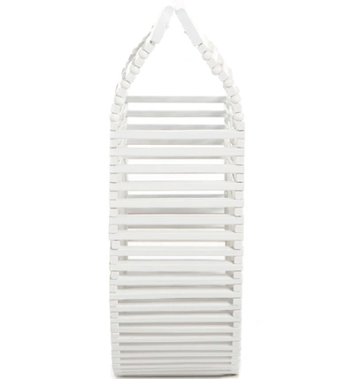 Shop Cult Gaia Small Ark Bamboo Handbag - White