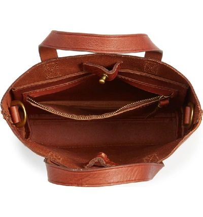 Shop Madewell Small Transport Leather Crossbody In English Saddle
