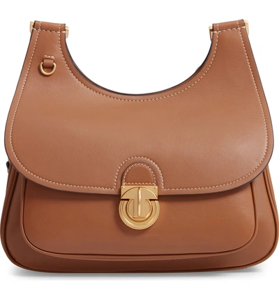 Tory Burch James Leather Saddle Bag - Brown In Brown/gold | ModeSens