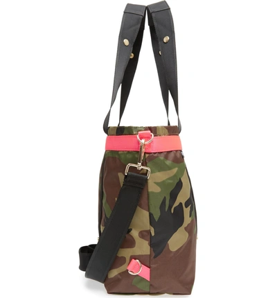 Shop Andi Camo Convertible Tote In Woodland Camouflage/ Hot Pink