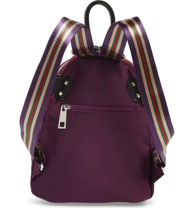Shop Sondra Roberts Satin Nylon & Webbing Convertible Backpack - Purple