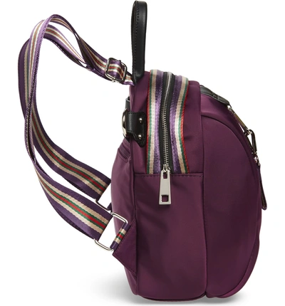 Shop Sondra Roberts Satin Nylon & Webbing Convertible Backpack - Purple