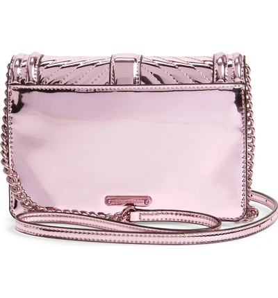 Shop Rebecca Minkoff Small Love Quilted Metallic Crossbody - Pink