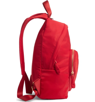 Shop Anya Hindmarch Chubby Heart Nylon Backpack - Red