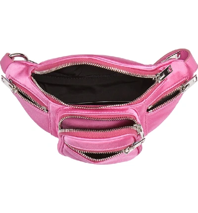 Shop Alexander Wang Attica Mini Satin Fanny Pack In Azalea Pink