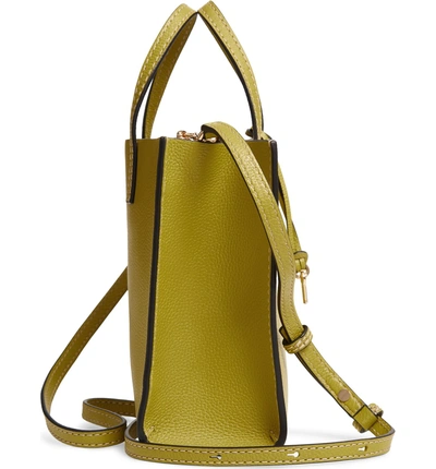 Shop Marc Jacobs The Grind Mini Colorblock Leather Tote - Green In Chartreuse