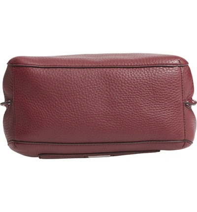 Shop Rebecca Minkoff Darren Deerskin Leather Shoulder Bag - Red In Bordeaux