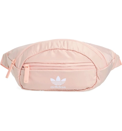 Shop Adidas Originals Waist Bag - Pink In Blush Pink/ White