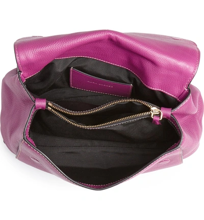 Shop Marc Jacobs The Grind Boho Leather Shoulder Bag - Purple In Rhubarb