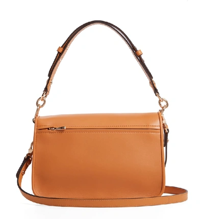 Shop Longchamp Mademoiselle Calfskin Leather Crossbody Bag - Orange In Honey