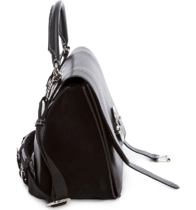 Shop Jw Anderson Disc Leather Top Handle Satchel - Black