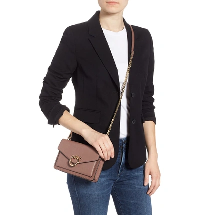 Shop Rebecca Minkoff Jean Leather Crossbody Bag - Brown In Mink