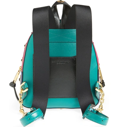 Shop Marc Jacobs Pack Shot Buttons Leather Backpack - Green In Arugula Multi