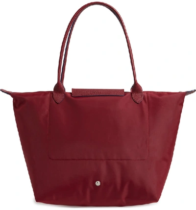 Longchamp Le Pliage Club Medium Shoulder Tote Bag In Garnet Red | ModeSens
