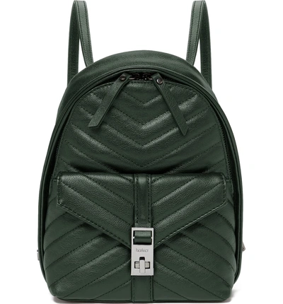 Shop Botkier Dakota Quilted Leather Backpack - Green In Winter Green