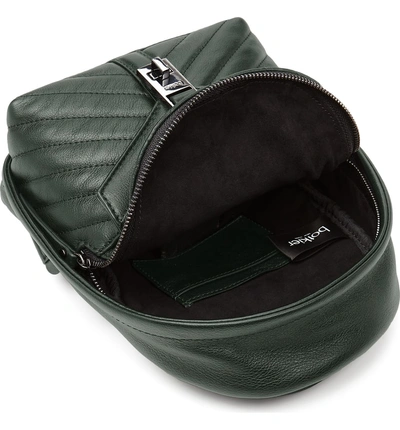 Shop Botkier Dakota Quilted Leather Backpack - Green In Winter Green