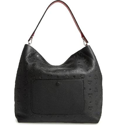 MCM Large Klara Monogram Leather Hobo Bag