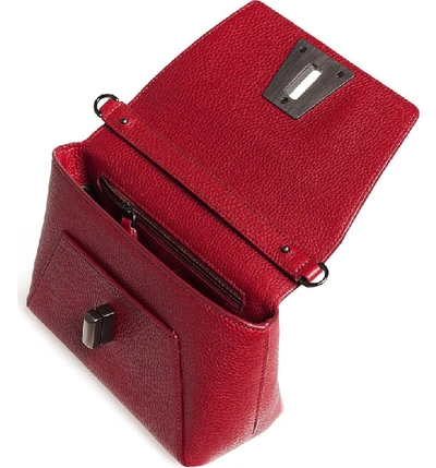 Shop Akris Little Anouk Leather Crossbody Bag - Red In Crimson